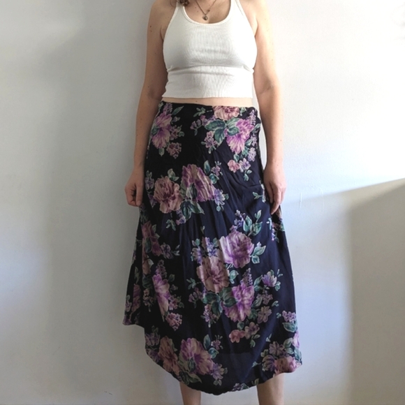 Vintage Jones New York Floral Maxi Skirt - Picture 1 of 8
